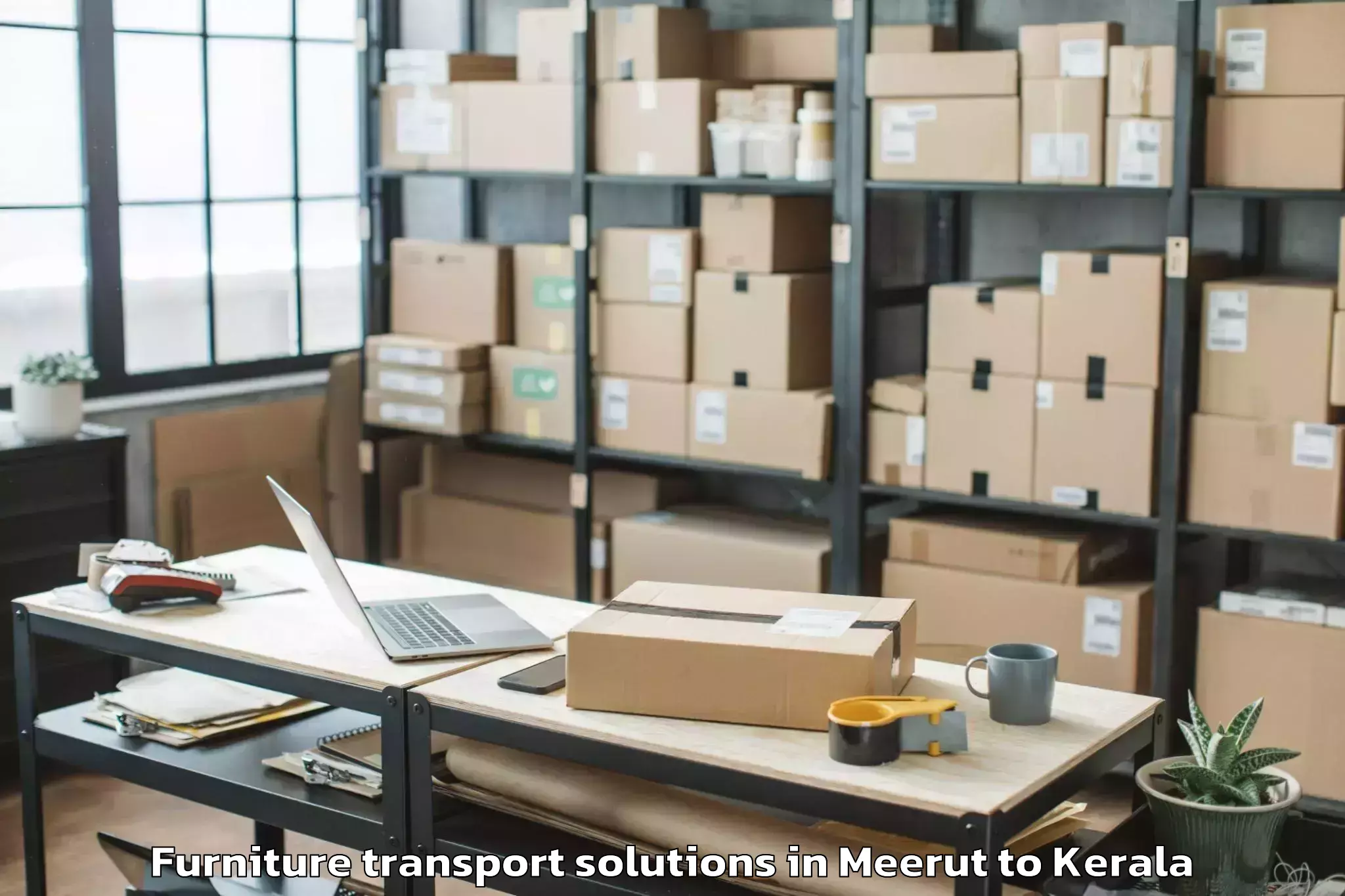 Trusted Meerut to Pariyapuram Furniture Transport Solutions